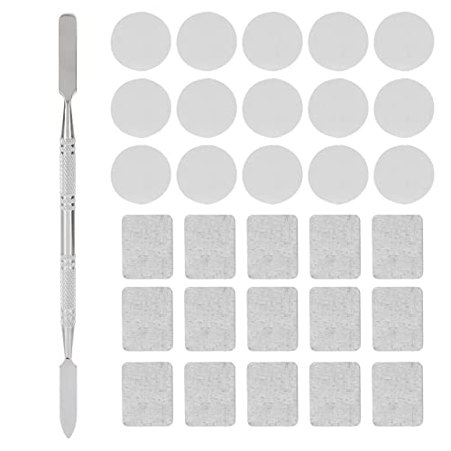 Metallaufkleber für Lidschatten-Paletten-Set, Metall-Aufkleber für Magnetische Palette Leere Lidschatten-Make-up-Palette + Aufbewahrungsspatel, Paletten-Aufkleber für Lidschatten-Paletten-Set von Brrnoo