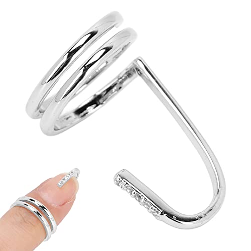 Nagel-Kunst-Fingernagel-Ringe, Dekorativer Nagel-Ring Mode-Fingerspitzen-Schmuck Nagel-Kunst-Ring Damen, die Nagel-Zubehör Tragen, Frauen-Finger-Nagel-Ring, Galvanisierter Kupferner(3050 Platin) von Brrnoo