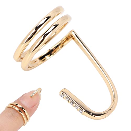 Nagel-Kunst-Fingernagel-Ringe, Dekorativer Nagel-Ring Mode-Fingerspitzen-Schmuck Nagel-Kunst-Ring Damen, die Nagel-Zubehör Tragen, Frauen-Finger-Nagel-Ring, Galvanisierter Kupferner(3050g) von Brrnoo