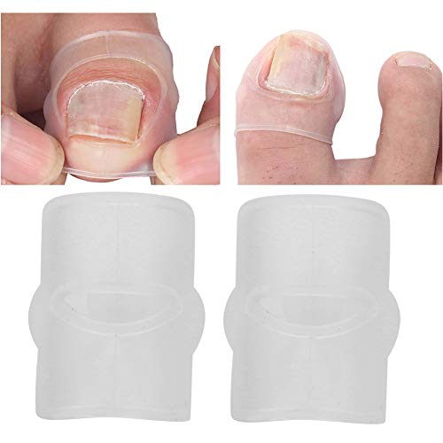 Nagelkorrektur-Aufkleber, 2 Stück Silikon eingewachsener Zehennagelkorrektor-Fußpflegetool für Paronychien, das heilendes Fingernagelpflegetool wiederherstellt von Brrnoo