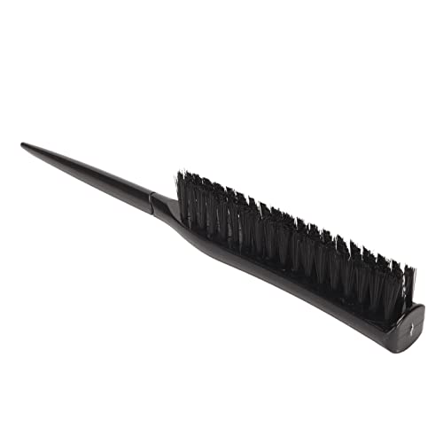 Nylon-Haarbürsten, Haarkantenbürste, Glatte Kammpflege, Rattenschwanzkämme, Professionelle Haarspangen, Haarstyling-Kamm-Set für Friseure und Frauen (Schwarz) von Brrnoo