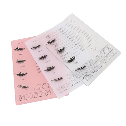 Pfropftablett Wimpern-Palettenhalter, Acryl 2-in-1-Display und Aufbewahrungspad mit Skala für Schönheitssalon, 3-teiliger Wimpernverlängerungs-Organizer und Picker-Werkzeug-Set von Brrnoo