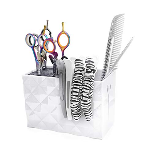 Scherenkämme Clips Halter, Friseurwerkzeuge Zubehör Aufbewahrungsbox, Scherenkamm Haarspangen Organizer für den Heim- und Salongebrauch(Weiß) von Brrnoo