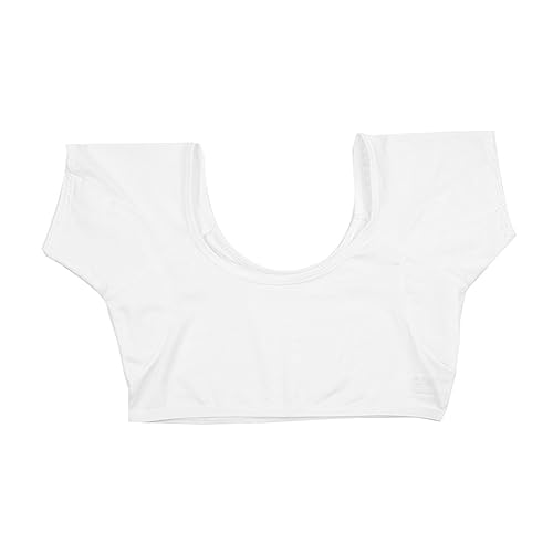 Schweißschutzweste, Unterarm-Schweißweste, Kurzärmelige Schweißabsorption, Waschbare Unterarm-Schweißweste für Damen und Mädchen (WHITE) von Brrnoo