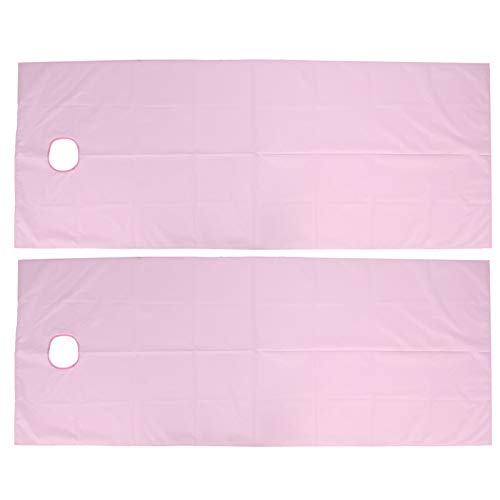 Spa Massage Bettlaken Wiederverwendbare 2-teilige Massage Bettlaken Ölsichere wasserdichte Polyester SPa Salon Tischdecke mit Gesichtsloch Matratze Soft Cotton Beauty Salon(Rosa) von Brrnoo