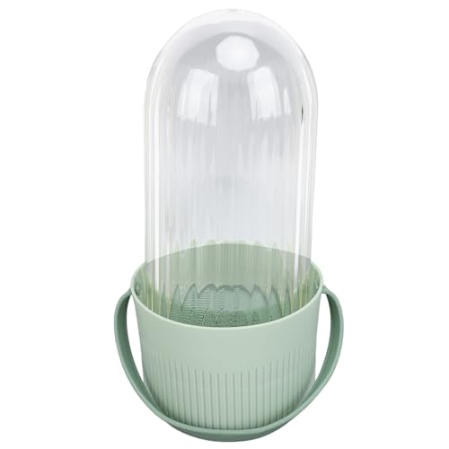 Tiefen Reinigung Silikon Make-up Pinsel Reiniger Schüssel, 3 in 1 Make-up Pinsel Reinigungs Werkzeug Organizer mit Transparentem Deckel, für Make-up Pinsel, Schwämme und Puder von Brrnoo