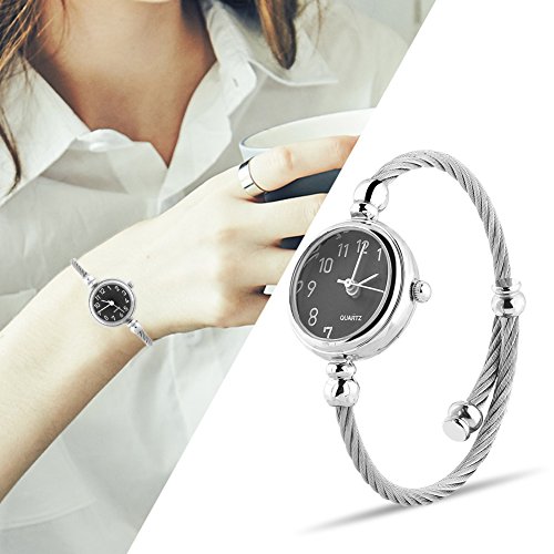 Weibliche Analog Runde Legierungs-Armbanduhr mit Öffnung Quarzuhren für Damen Fashion Uhr frauen Armbanduhren Stilvolle Design Watches von Brrnoo