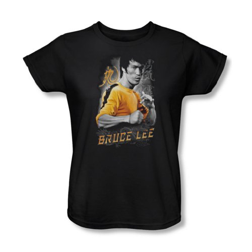 Bruce Lee Damen T-Shirt Drache, Gelb Gr. XXL, Schwarz von Bruce Lee