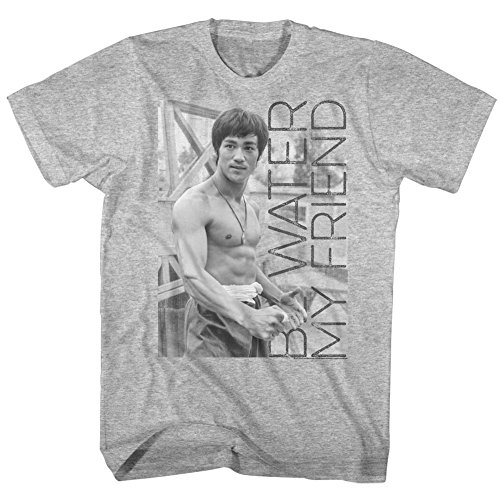 Bruce Lee - Herren Wasser T-Shirt, X-Large, Gray Heather von Bruce Lee