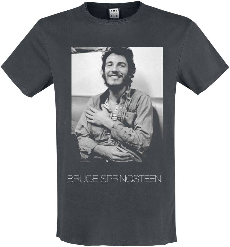 Bruce Springsteen T-Shirt - Amplified Collection - Vintage - S bis XXL - für Männer - Größe L - charcoal  - Lizenziertes Merchandise! von Bruce Springsteen