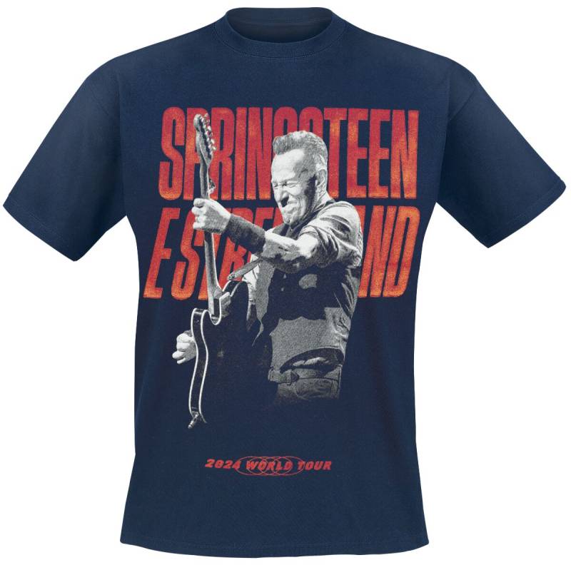 Bruce Springsteen T-Shirt - Guitar - S bis XL - für Männer - Größe M - navy  - Lizenziertes Merchandise! von Bruce Springsteen