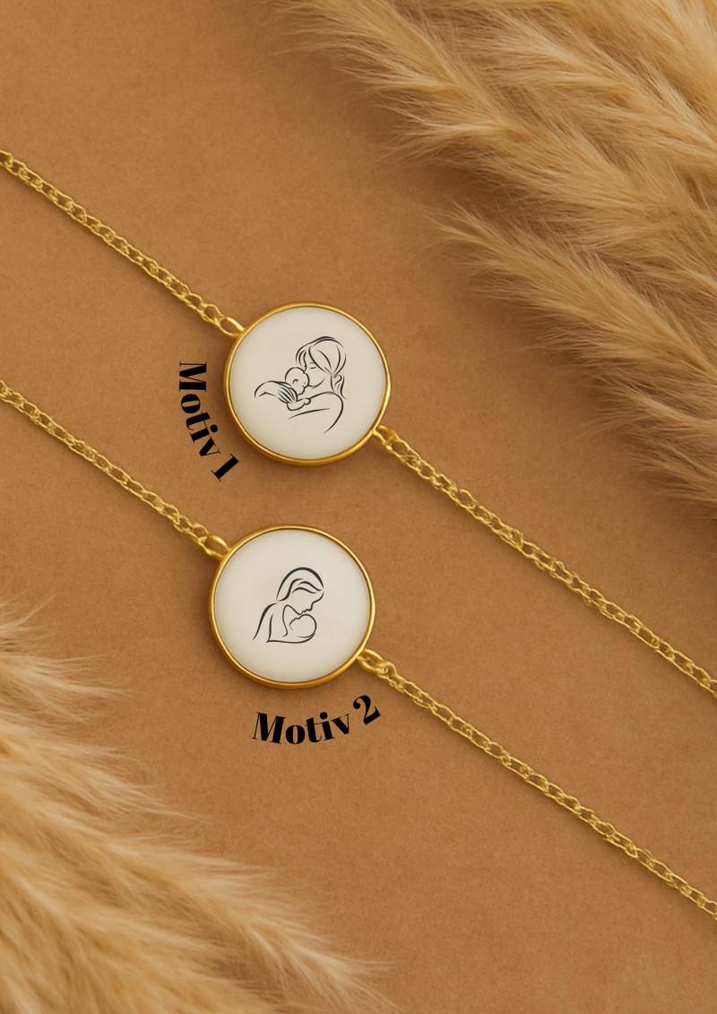 Muttermilchschmuck | Armband Personalisiert Geburt Mama Kind von Bruchfest