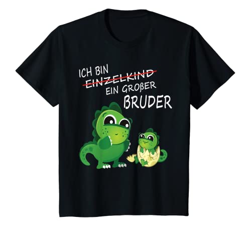 Kinder Outfit Spruch Einzelkind grosser Bruder Baby Dino Design T-Shirt von Bruder Baby Nachwuchs Geschwister Spruch Dino