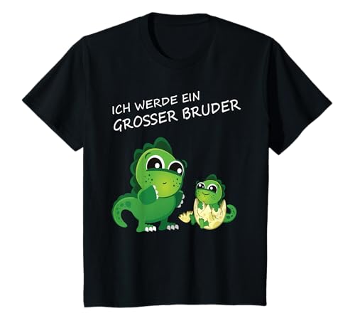 Outfit Spruch Ich werde grosser Bruder Baby Dino Design T-Shirt von Bruder Baby Nachwuchs Geschwister Spruch Dino