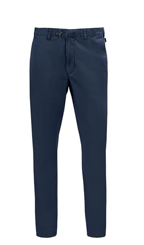 Brühl - Comfort Fit - Herren Flatfronthose, (0319181130100), Größe:25, Farbe:Marine (680) von Brühl