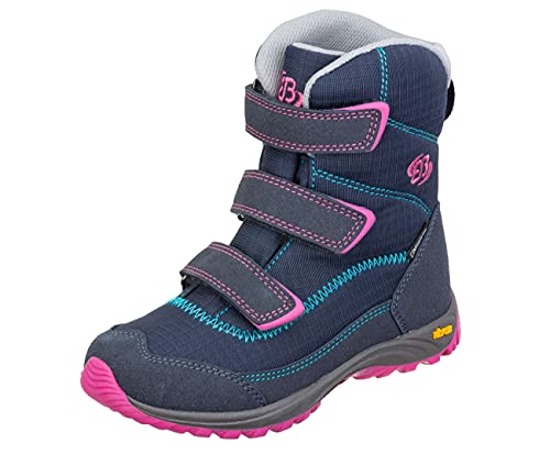 Brütting Arendal V Mädchen Schneestiefel, marine/pink/türkis, 28 EU von Brütting