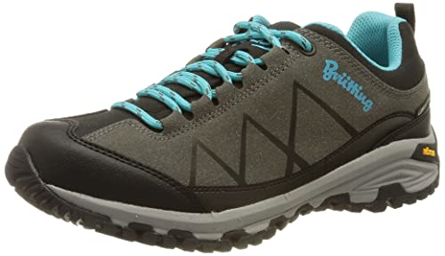 Brütting Damen Kansas Trekking-& Wanderhalbschuhe, grau/schwarz/türkis, 36 EU von Brütting