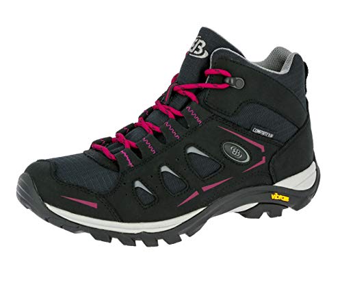 Brütting MOUNT FRAKES HIGH Damen Trekking- & Wanderstiefel, Schwarz/ Pink, 39 EU von Brütting