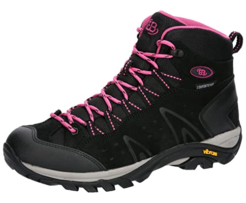 Brütting Mount Bona High Unisex Erwachsene Trekking- & Wanderstiefel 221080, Schwarz Rosa,41 EU von Brütting