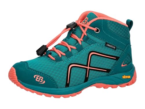 Brütting Unisex Kinder Guide High Cross-Laufschuhe, Petrol Lachs, 30 EU von Brütting