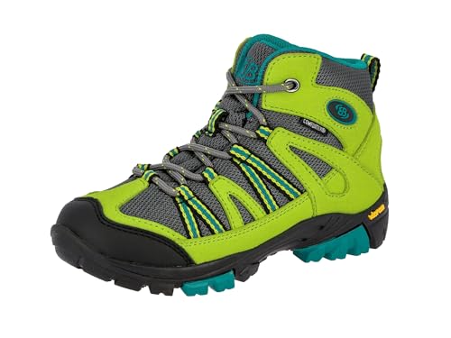 Brütting Unisex Kinder OHIO HIGH Trekking- & Wanderstiefel, Lemon/ Grau/ Blau, 29 EU von Brütting