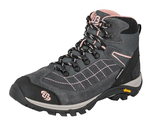 Brütting Mount Crillon High Unisex Erwachsene Trekking- & Wanderstiefel, Grau/ Rosa, 37 EU von Brütting