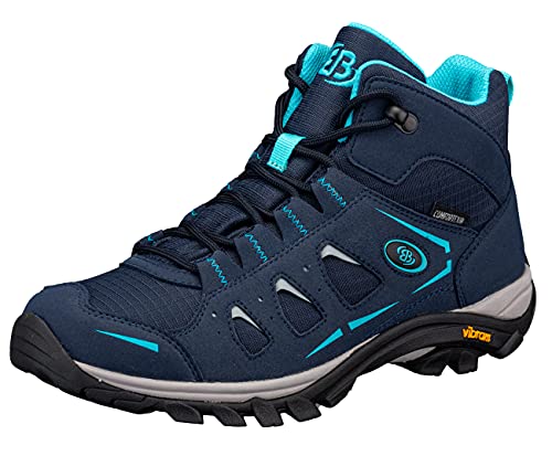 Brütting Mount Frakes High Damen Cross-Laufschuh, marine/grau/türkis, 36 EU von Brütting