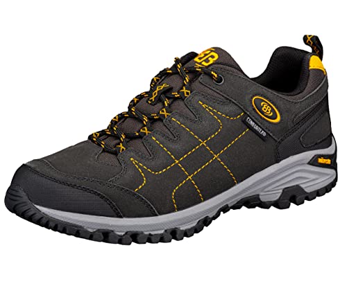 Brütting Mount Shasta Low Unisex Cross-Laufschuh, anthrazit/gelb, 36 EU von Brütting