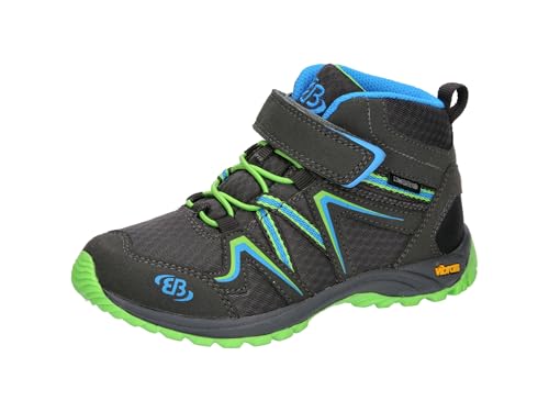 Brütting Rockwall Trekkingsstiefel, Grau/Blau/Lemon, 35 EU von Brütting