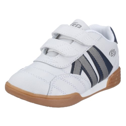 Brütting Taylor V 151039, Unisex - Kinder Sportschuhe - Indoor, weiss, (weiss-marine-silber ), EU 27 von Brütting