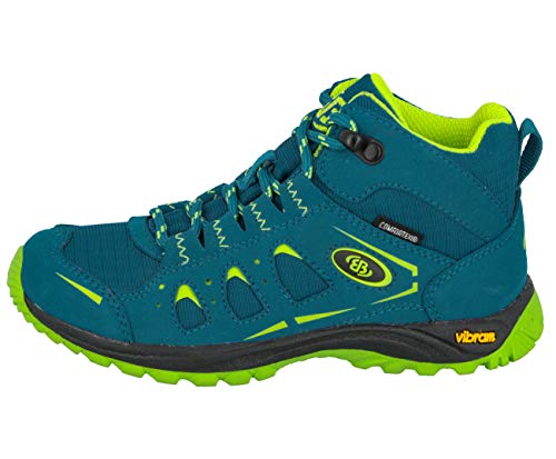 Brütting Unisex Kinder Morelia Outdoor- & Trekkingschuh, Petrol/ Lemon, 28 EU von Brütting