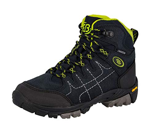 Brütting Mount Shasta Kids Hi Unisex Kinder Trekking- & Wanderstiefel, Marine/ Lemon, 32 EU von Brütting