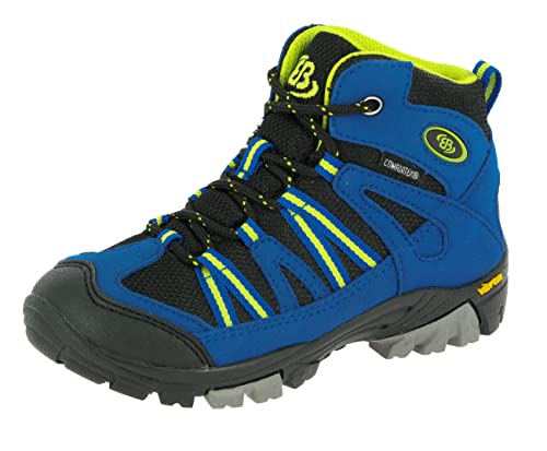 Brütting Unisex Kinder Ohio High Trekking- & Wanderstiefel, Blau Schwarz Lemon, 38 EU von Brütting