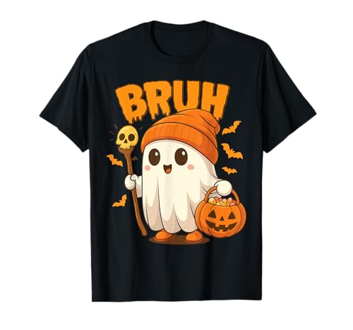 Bruh Ghost Lustiges Trick Or Treat Halloween Kinder-T-Shirt T-Shirt von Bruh Ghost Trick Or Treat Funny Halloween Candy