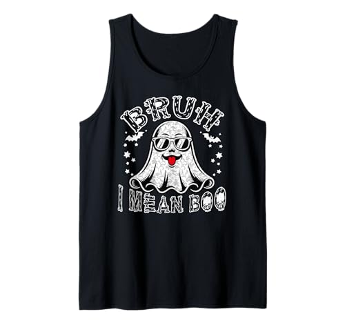 Ghost Halloween Bruh I Mean Boo Lustig Halloween Herren Damen Tank Top von Bruh I Mean Boo Funny Halloween