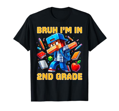 Bruh, ich Bin in der 2. Klasse, Dabbing Boys Kids Gamer Back to School T-Shirt Bruh, ich Bin in der 2. Klasse, Dabbing Boys Kids Gamer Back to School T-Shirt von Bruh I'm in 2nd Grade Dabbing Boys Kids Gamer