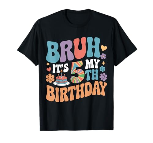 Bruh It's My 5th Birthday Lustiger Geburtstag für Mädchen und Jungen, 5 Jahre T-Shirt Bruh It's My 5th Birthday Lustiger Geburtstag für Mädchen und Jungen, 5 Jahre T-Shirt von Bruh It's My Birthday Funny Birthday Outfits