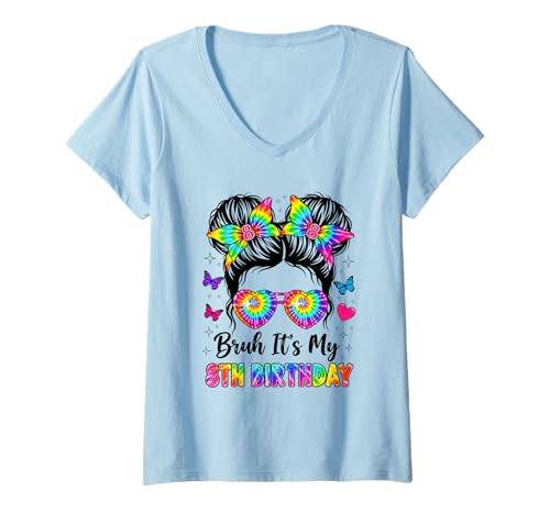 Damen Bruh It's My 8th Birthday 8 Years Old Girl Birthday T-Shirt mit V-Ausschnitt Damen Bruh It's My 8th Birthday 8 Years Old Girl Birthday T-Shirt mit V-Ausschnitt von Bruh It's My Eight Birthday Girl Fun Design