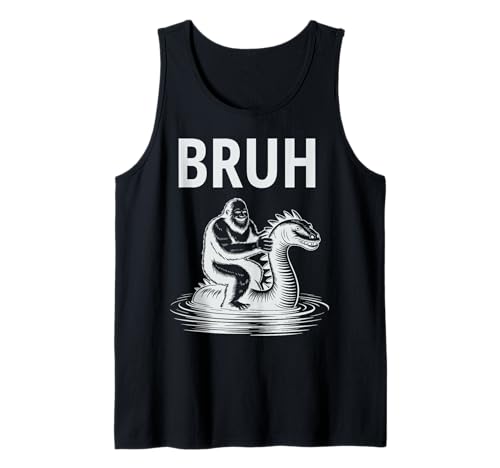 Herren Bigfoot Reiten Loch Ness Monster, Lustiges Bruh Meme Tank Top Herren Bigfoot Reiten Loch Ness Monster, Lustiges Bruh Meme Tank Top von Bruh Monster Artworks
