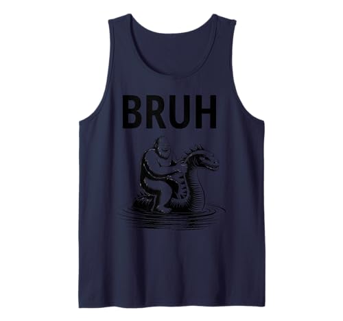 Herren Bruh Meme, Lustiger Bigfoot reitet auf Loch Ness Monster Tank Top Herren Bruh Meme, Lustiger Bigfoot reitet auf Loch Ness Monster Tank Top von Bruh Monster Artworks