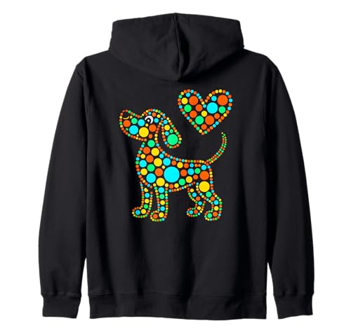Cute Dot Day Dog Adopt Dogs Squad Rescue Mama Hundeliebhaber Kapuzenjacke von Bruh Start Kindergarten With Human Best Friend Art