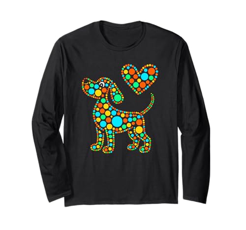 Cute Dot Day Dog Adopt Dogs Squad Rescue Mama Hundeliebhaber Langarmshirt von Bruh Start Kindergarten With Human Best Friend Art