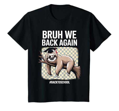 Kinder Bruh We Back Again Teachers Funny Faultier Back to School Boys T-Shirt von Bruh We Back Again Teachers Vibes