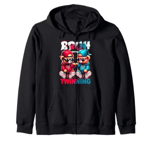 Bruh We're Twinning Jungen Twin Day Spirit Week Teddy Bear Kid Kapuzenjacke Bruh We're Twinning Jungen Twin Day Spirit Week Teddy Bear Kid Kapuzenjacke von Bruh We're Twinning Boys Twin Day Spirit Week