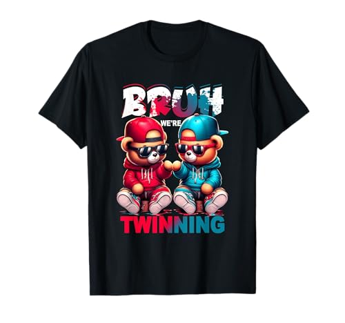 Bruh We're Twinning Jungen Twin Day Spirit Week Teddy Bear Kid T-Shirt Bruh We're Twinning Jungen Twin Day Spirit Week Teddy Bear Kid T-Shirt von Bruh We're Twinning Boys Twin Day Spirit Week