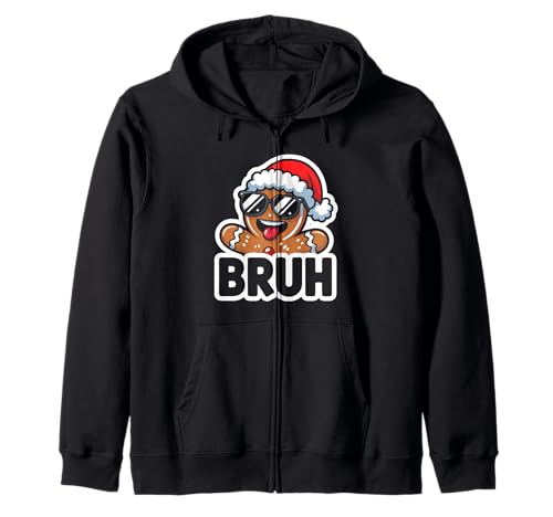Bruh Funny Christmas Lebkuchenmann Teenager Jungen Kinder Kapuzenjacke Bruh Funny Christmas Lebkuchenmann Teenager Jungen Kinder Kapuzenjacke von Bruh Xmas Meme Gingerbread