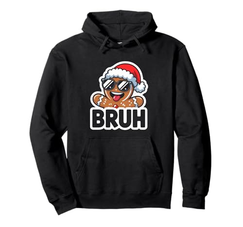 Bruh Funny Christmas Lebkuchenmann Teenager Jungen Kinder Pullover Hoodie von Bruh Xmas Meme Gingerbread