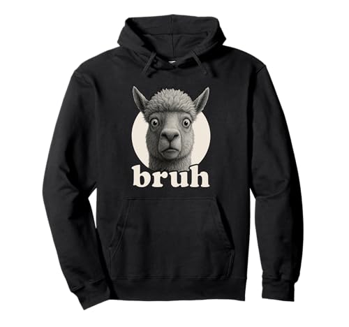 Lustiger Alpaka Bruh Humor Meme Zoo Day Jungen Mädchen Pullover Hoodie von BruhAxis1