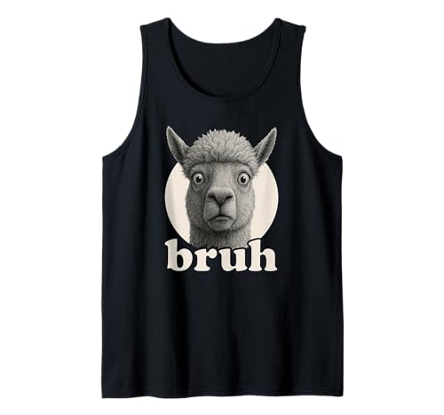 Lustiger Alpaka Bruh Humor Meme Zoo Day Jungen Mädchen Tank Top von BruhAxis1
