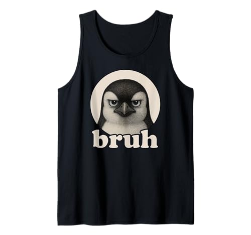 Lustiger Pinguin Bruh Humor Meme Zoo Day Jungen Mädchen Tank Top von BruhAxis1